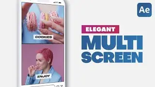 Vertical Elegant Multi Screen Split Screen  📹 After Effects Template