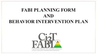 FABI Planning Form and Behavior Intervention Plan