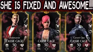 3 CASSIE CAGE TEAM in MKX Mobile! PUNK CASSIE CAGE IS AMAZING!
