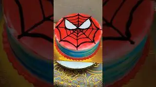 Spider-Man🕸️🕷️ Cake: Simple & Cool Design #spidermancake #shorts