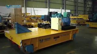 Industrial Motorized Railway Towed Transfer Trolley battery powered rail transfer cart