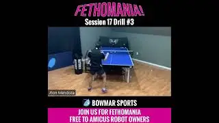 FETHOMANIA 17: Drill 3 - Basic exercises: Pushing and powerful first ball attack - Robot plays...