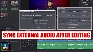 Sync External Audio to Video After Editing [ DaVinci Resolve Tutorial ]