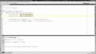 Java. Особенность 5. Сравниваем строки.