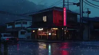 Japanese Night Breeze 🌙 Relaxing Lofi Music with Gentle Rain Sounds