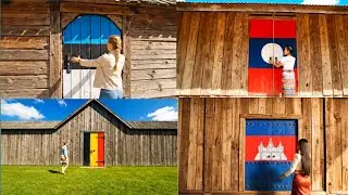 When You Open These Wooden Doors, You Enter a Different Country 🇪🇪🇱🇦🇧🇪🇰🇭