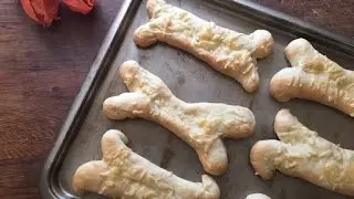 Halloween Breadstick Bones - Episode 268 - Baking with Eda