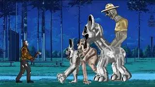 Zoonomaly Screamers ( Zookeeper, Monster Rabbit, Cat Smiling, Monkey Anomaly) VS Jason Voorhees