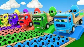 Wheel on the ambulance and easter egg songs  | Learn colors and wheel shapes | Baby  Nursery Rhymes