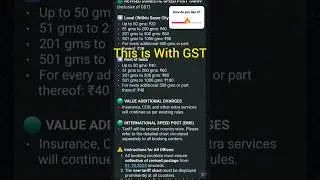 Speed post के नए चार्ज | Speed Post Domestic Charges from 1 October 2025 #postbank #speedpost
