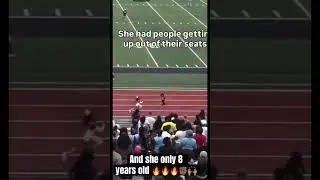 8 year old track star had everyone on their feet! 🔥🔥🔥
