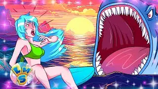 Surviving the Shark Attack - Face-to-Face with the Shark - My Diary Animated - Listen My story