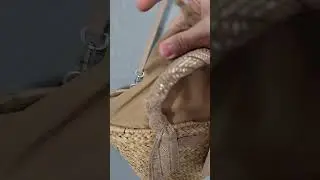 Le Voyage en Panier Felington Camel Print Scarf Handle Tote Crossbody Strap Basket with Drawstring