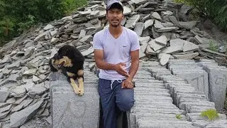 natural slate stone sprinting (स्लेट का खान)
