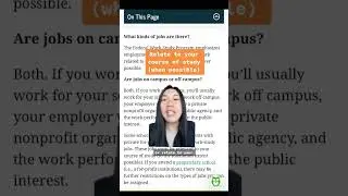 How Does Federal Work-Study Work? #shorts