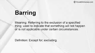 Barring Meaning