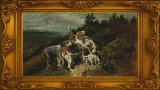 Hunting Dogs in Countryside | 2 Hour 4K Vintage Dog Frame TV Art for Relaxing Home Ambience