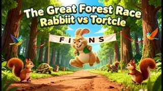 The Great Forest Race  Rabbit vs Tortoise | Bedtime stories for kids