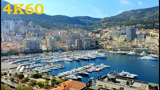 Cote d`Azur, Monte-Carlo, Monaco 4K, 2021, walk
