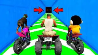 SHINCHAN AND FRANKLIN TRIED THE IMPOSSIBLE SPEED BOOSTER TUNNEL PARKOUR CHALLENGE GTA 5
