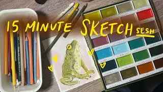 15 minute Sketching for self care | Developing an art practice | sketch with me