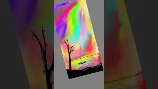 Digital Colour sky drawing on colour @Art Star#ArtStar