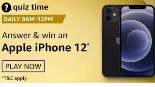 Amazon Quiz today answer and win an apple iPhone 12 November 22, 2020