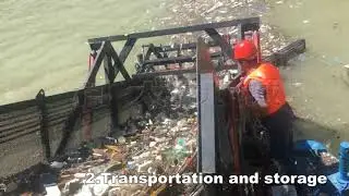How does a garbage collecting boat work?