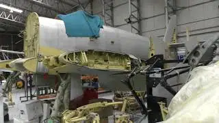 Plane restoration parts etc in  Duxford Museum 12nov17 1236p 4k