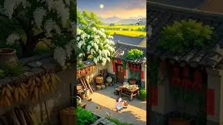 Peaceful Countryside Morning | Cozy Village Life #tiktok  #animeshorts   #villagelife   #relaxing