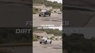 Dirt King 2.5 DCA vs Fox 2.5 Elite shocks for 2019+ GM 1500s highlighting body control differences.