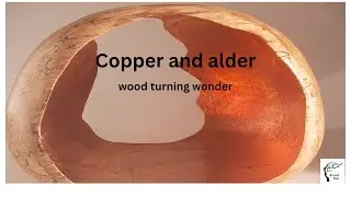 WOOD TURNING amazing copper leaf inside beautiful alder.