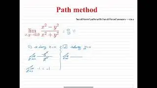 calculus 3 limits by path method