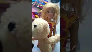 barbie and bear #barbiedoll #bear #whitebeard #beardoll #cutedoll #trolley