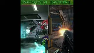 Caught in a crossfire #halocombatevolved #gaming #rabidrabbit #mezzyingaround