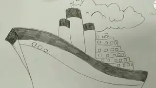 Ship drawing for kids