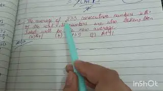 The average of 233 consecutive numbers is A. If the next 22 numbers..Jkssb pyq junior assistant👈