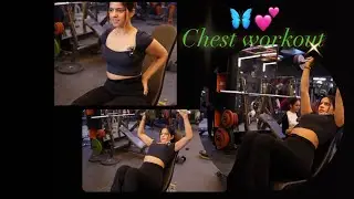 Chest workout for girls ( only for beginners) 💕🦋 ig-@liftbyher @KhushiTewatia2003