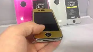 Gold Aluminium Wrap Skin for Apple iPhone 4 & 4S - Genuine JammyLizard