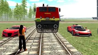 TRAIN VS CARS INDIAN BIKE DRIVING 3D CHALLENGE #live