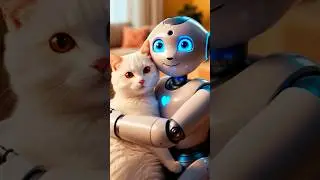 робот и кот 😿🪫 #кот #котенок #мило