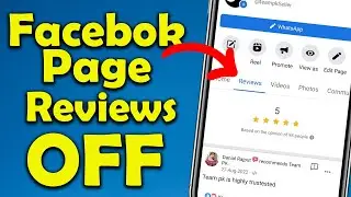 How To Turn Off Reviews On Facebook Page || Remove Reviews From Facebook Page