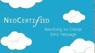 Resolving An Owner Error Message
