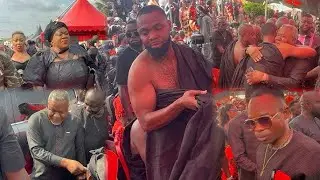 Live Rev. Obofour arrives and shares greeting to guests at his late mother's funeral rites in Kumasi