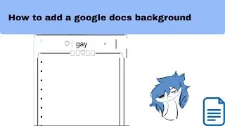 How to add a  google docs background