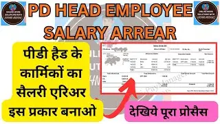 PD Head Salary Arrear Bill | salary arrear bill kaise banaye | salary arrear bill on pd ifms 3.0