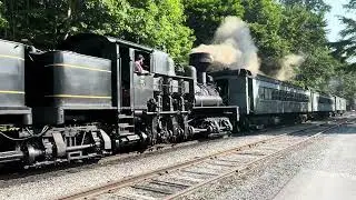 Shay 5 pulling into Cass on a sunny morning