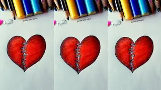 how to draw broken heart 💔 easy | broken heart drawing | pencil drawing