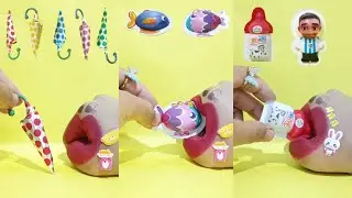 ASMR Emoji Eating Show 👄 Handy Eating Snack Candy ☂ Umbrella Emoticon Candy ✨ #asmr #mukbang