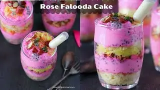 Rose Falooda cake in Jar